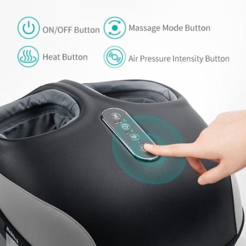 Nekteck Foot Massager Machine with Heat, Deep Kneading Shiatsu Foot Massager with Air Compression, Soothe Muscles, Multiple Massage Modes & Adjustable Intensity Christmas Gifts for Her & Him