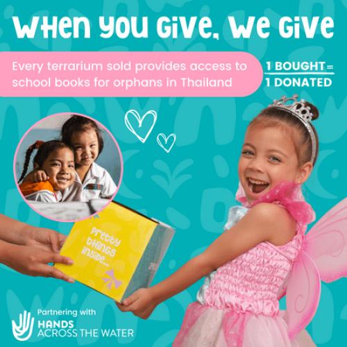 Amitie Lane DIY Itsy Unicorn Terrarium, LED Mushroom Lights, Arts & Craft, Girls Ages 6