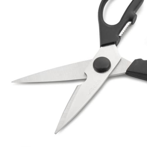 ARCOS 8-Inch Detachable Black Kitchen Scissors in Nitrum Stainless Steel