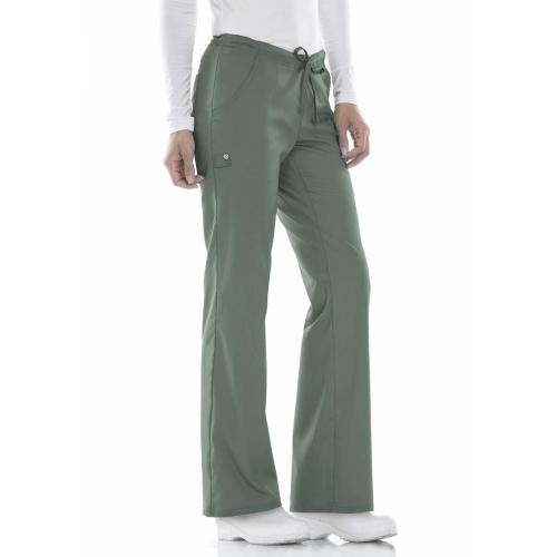 Cherokee Women's Luxe Low Rise Drawstring Pant Olive XX-Large Petite