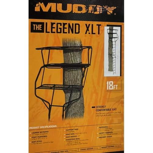 Muddy Legend XLT 2 Man Tree Stand 18 FT. - 500 lb. Rated - 2 Four Point Harnesses -Flex-Tek Seats