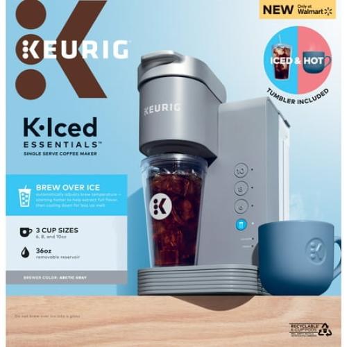 Keurig K-Iced Essentials Gray Iced and Hot Single-Serve K-Cup Pod Coffee Maker