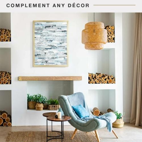 MCS Foundation 16x24 Poster Frame Traditional Brass, Vertical & Horizontal Wall Hanging Large Picture Frame for Photos, Posters & Art Prints (1-Pack)