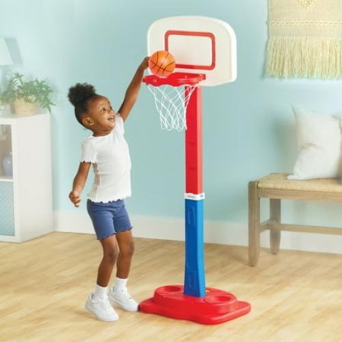 Play Day Adjustable Basketball Goal with Built-In Ball Storage and Easy Assembly missing basket ball