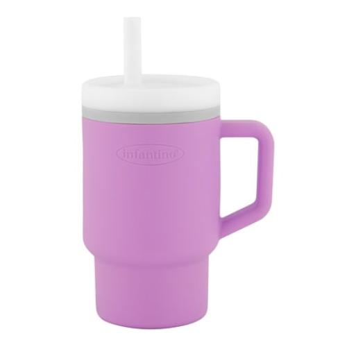 Infantino My 1st Tumbler – Adorable 9 oz. Training Cup with Toddler-Friendly Straw and Handle, Lilac