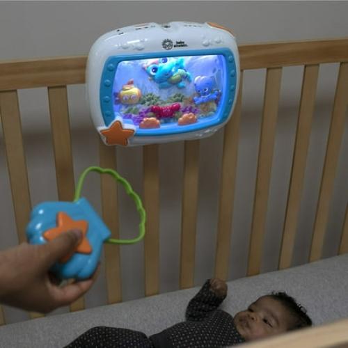Baby Einstein Sea Dreams Soother Baby Sleep Sound Machine with Remote, Multicolor, Infants Ages 0 months