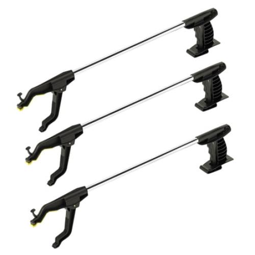 Cubii Health Lightweight Rotating 24 Easy-to-Use Reacher Grabber Tool, Aluminum, (3 Pack)
