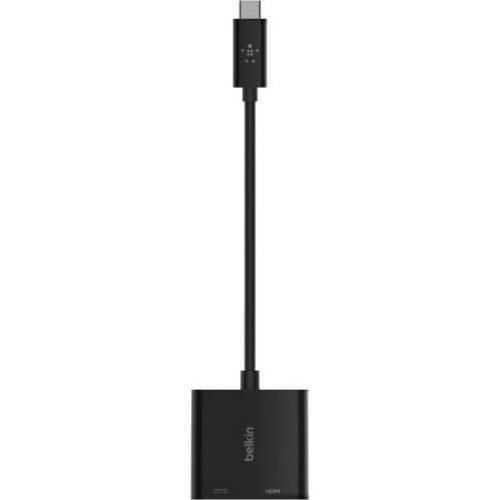 Belkin USB C to HDMI Adapter   USBC Charging Port to Charge While You Display, Supports 4K UHD Video, Passthrough Power up to 60W for Connected Devices, Compatible with MacBook, iPad, Windows