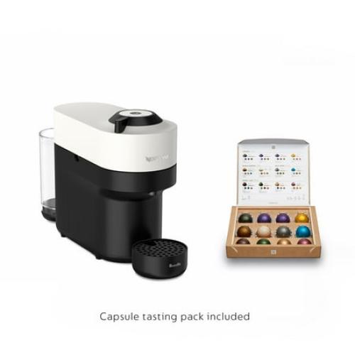 Nespresso Vertuo Pop White Single Serve Coffee and Espresso Maker by Breville