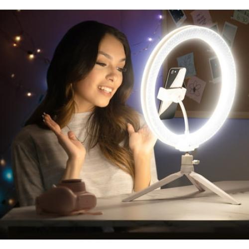 Vivitar 12 Full Color 3D Ring Light with Tripod and Adjustable Ball Head, Black
