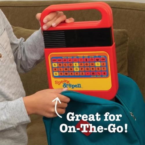 Playmonster Speak & Spell Electronic Game - Educational Learning Toy, Spelling Games, 80s Retro Handheld Arcade, Autism Toys, Activity for Boys, Girls, Toddler, Ages 7