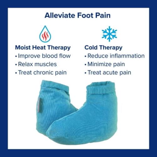 Bed Buddy Foot Warmers with Aromatherapy, Heated Slippers for Adults, Lavender & Mint Scent, Blue, 1 Count