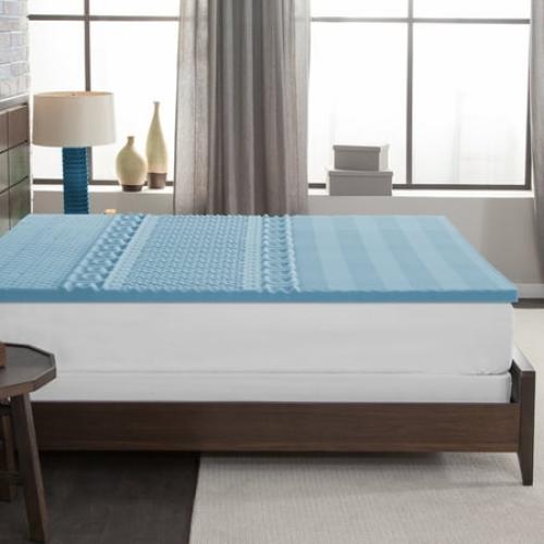 Mainstays 1.5” 7-Zone Memory Foam Mattress Topper, Twin/Twin-XL