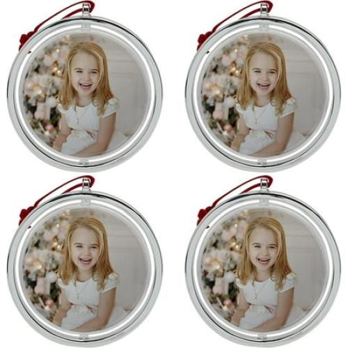 Fine Photo Gifts Spinning Photo Ornament - Pack of 4