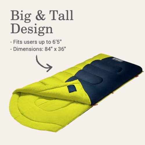 Coleman Montauk 20F Big and Tall Sleeping Bag