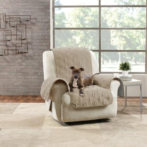 SureFit Pet Protector Recliner Furniture Cover Taupe