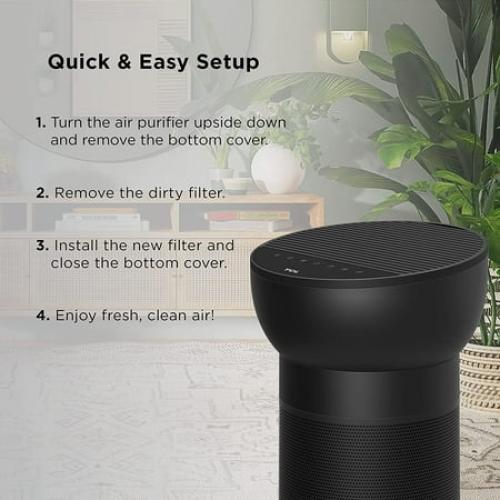 TCL Air Purifier Replacement Filter for Breeva A2, TCL Certified Replacement , True HEPA (H13) Removes 99.97% of Dust / Odors & More (AR2S)