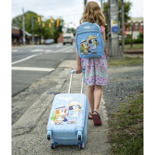 Bluey Kids Luggage  - 18 Luggage Suitcase With Wheels, 13.75