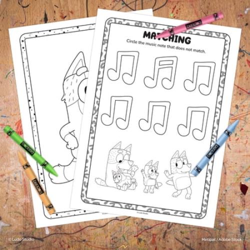 Bluey 48-Page Coloring and Activity Book with Crayons, by Bendon