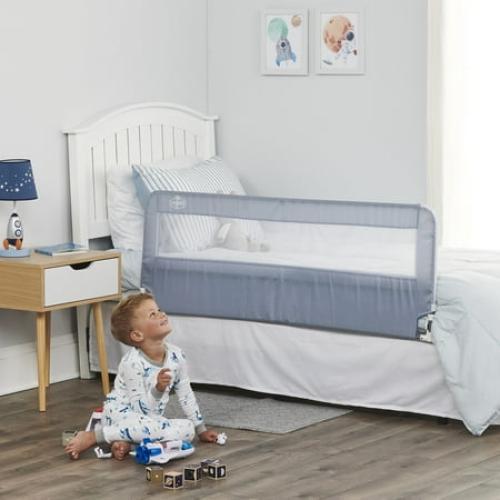 Regalo Extra Long Hideaway Bedrail, Gray Baby Safety Rail, Safety Bed Rail