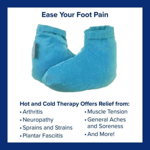 Bed Buddy Foot Warmers with Aromatherapy, Heated Slippers for Adults, Lavender & Mint Scent, Blue, 1 Count