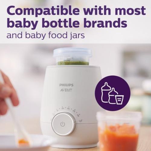 Philips Avent Fast Baby Bottle Warmer with Smart Temperature Control and Automatic Shut-Off SCF358/00