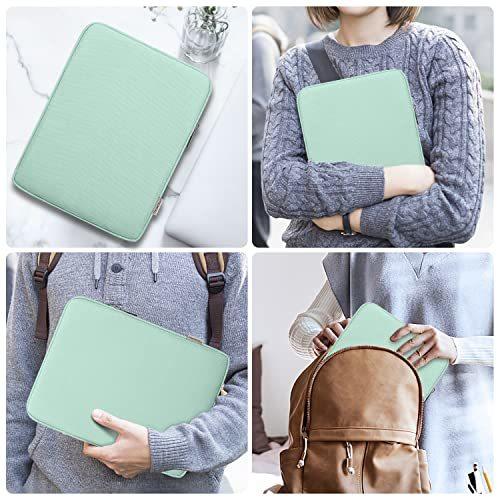 MoKo 9-11 Inch Tablet Sleeve Bag Carrying Case Fits iPad air 5 10.9 2022 iPad Pro 11 M2 2022-2018 iPad 10th 10.9iPad 9/8/7th Gen 10.2iPad Air 4 10.9/Air 3 10.5Tab S8/S9 11 Mint Green