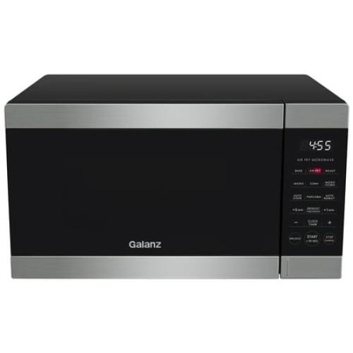 Galanz 0.9 Cu ft Air Fry Countertop Microwave, 900 Watts, Stainless Steel, New