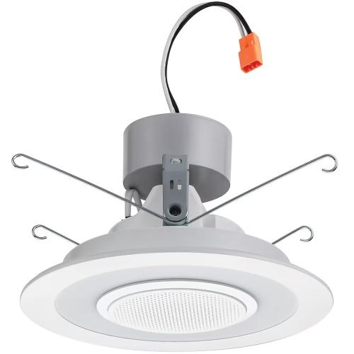 Lithonia Lighting 6 in. White Integrated LED Recessed Trim with Integrated Speaker