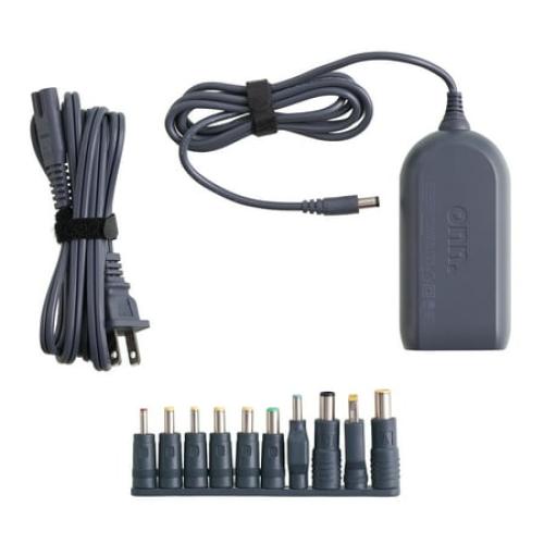 onn. 65W Laptop Charger w/10 Interchangeable Tips, 10 ft Power Cord for HP, Dell, Lenovo Laptops
