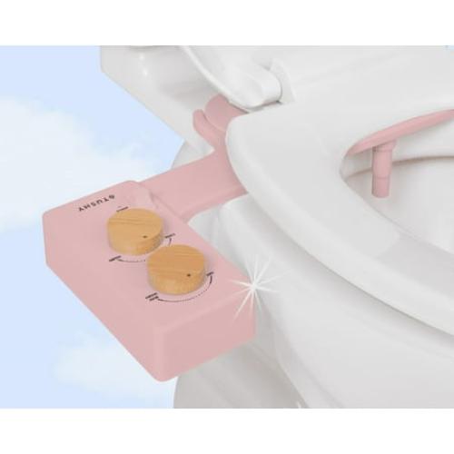 TUSHY Spa Self-Cleaning Warm Water Bidet Attachment, Adjustable Nozzle Angle, Pressure Control, Easy DIY Home Install, Requires Sink Access for Temperature Control, Gunmetal