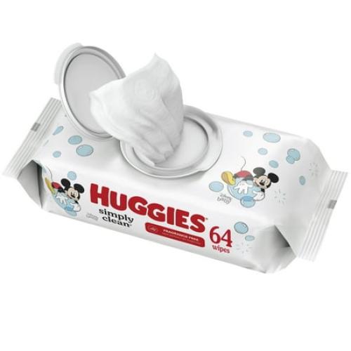 Huggies Simply Clean Unscented Baby Wipes, 2 Pack, 128Total Ct (Select for More Options)