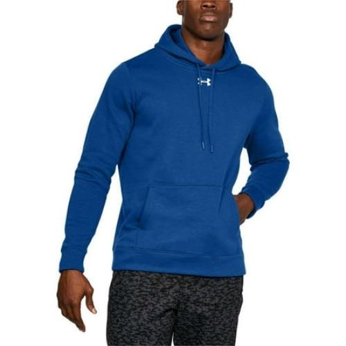 size small.  Under Armour Hustle Fleece Team Hoodie Mens 1300123 - Royal