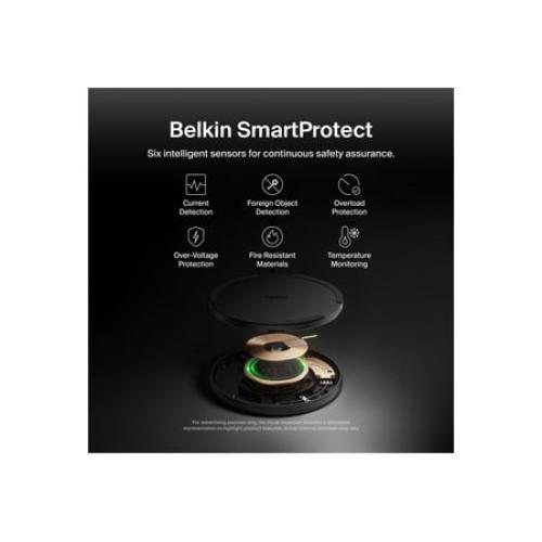 Belkin BoostCharge - Wireless charging pad   AC power adapter - 15 Watt - Fast Charge - black