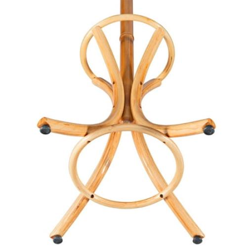 Gymax Wood Standing Hat Coat Rack Jacket Bag Hanger Tree 12 Hooks Umbrella Stand