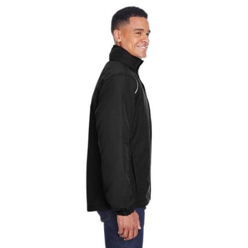 SIZE LARGE.  CORE365 88224 Men's Profile Fleece-Lined All-Season Jacket-Black