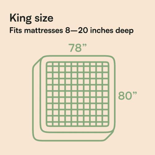 Niagara Sleep Solution Bamboo King Size Mattress Topper, Mattress Pad, Mattress Cover 78x80 inches