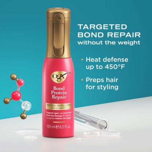OGX® Bond Protein Repair 450°F Hair Heat Protectant Spray, 6.5 fl. oz