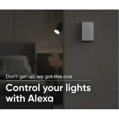 Wyze Switch Single Pole Works with Alexa & Google, White WLPS1-RB