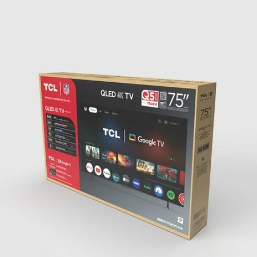 TCL 75 Q Series QLED 4K UHD HDR Smart Google TV (NEW 2025) - Dolby Vision, Dolby Atmos, Motion Rate 240, HDR 10 , Auto Game Mode - 75Q51K