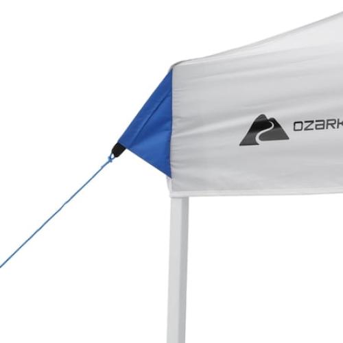 Ozark Trail 10x10 Instant Pop Up Canopy Tent with Simple Push Setup – Straight Leg Pop-Up Tent for Tailgating, Camping & Events, White