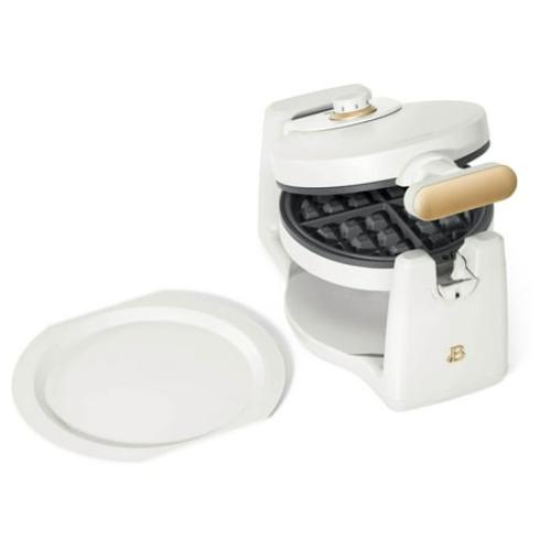 Beautiful Rotating Belgian Waffle Maker, White Icing by Drew Barrymore