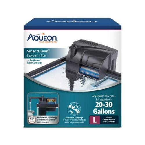 Aqueon SmartClean Power Filter with EcoRenew Filter Cartridge 20-30 Gallon