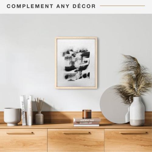 MCS Canvas Float Frames 16x20 Frame, Black Frame for Finished Canvases, Vertical & Horizontal Wall Hanging Large Frame with Adhesive for Canvas Paintings (1-Pack)