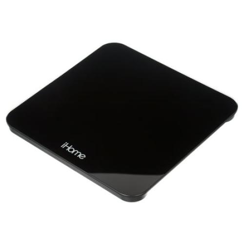 iHome Digital Battery Powered Bathroom Scale 397 lbs with Fit  Personal Coach App, FSA and HSA Eligible, Black