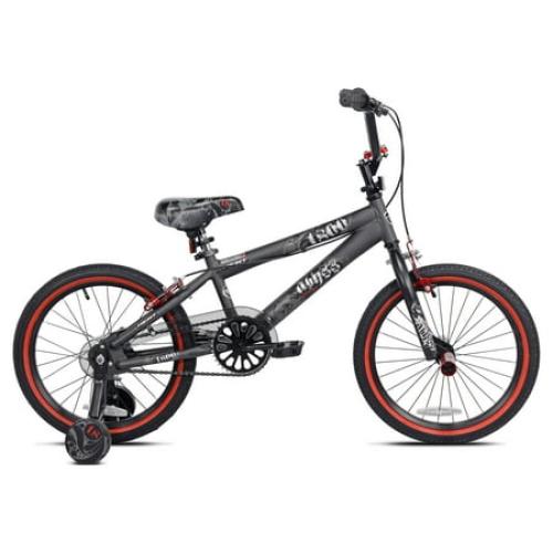 Kent 18 In. Abyss Boy's Freestyle BMX Bike, Charcoal Gray NEEDS FRONT WHEEL REPLACEMENT