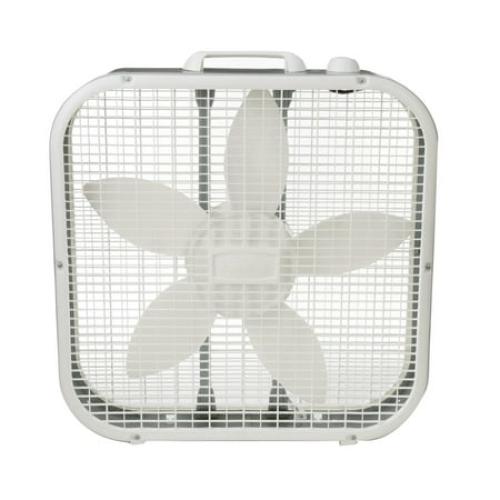 Lasko 20 Classic Box Fan with Weather-Resistant Motor, 3 Speeds, 22.5 H, White, B20200, New