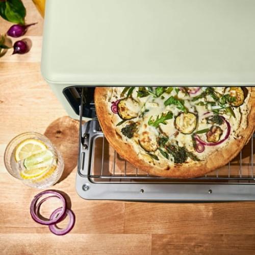 Beautiful Infrared Air Fry Toaster Oven, 9-Slice, 1800 W, Sage Green by Drew Barrymore