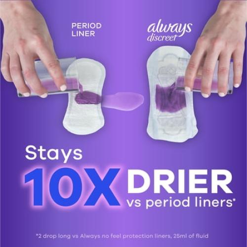 Always Discreet Incontinence Panty Liners, 2, Very Light, Lightly Scented 120 CT