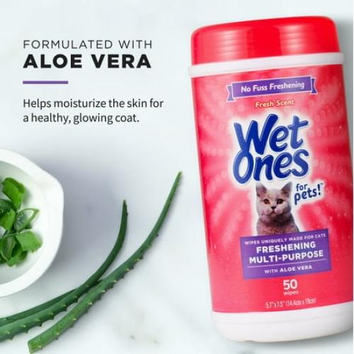 Wet Ones Multipurpose Wipe for Cats - 50 ct Canister